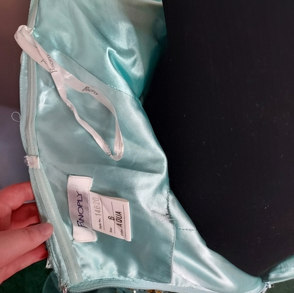 Panoply Size 6 Aqua Sparkly Mermaid Dress - Picture 11 of 12